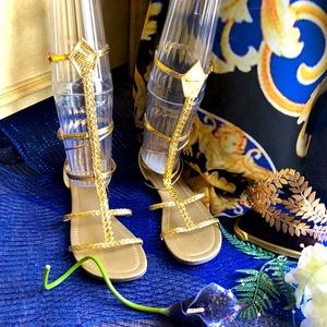 Gold Gladiator Sandals by Ellie